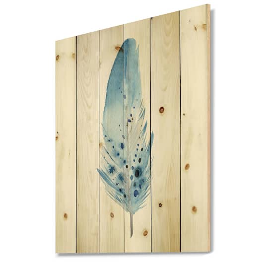 Designart - Blue Boho Feathers